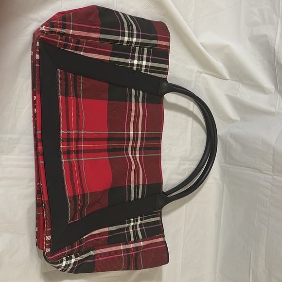 Victoria Secret plaid and botanical hand bag - Picture 7 of 13